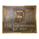 Plaque d'adresse en laiton BAP09